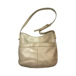 Colette Leather Elegant Beige Leather Shoulder Bag